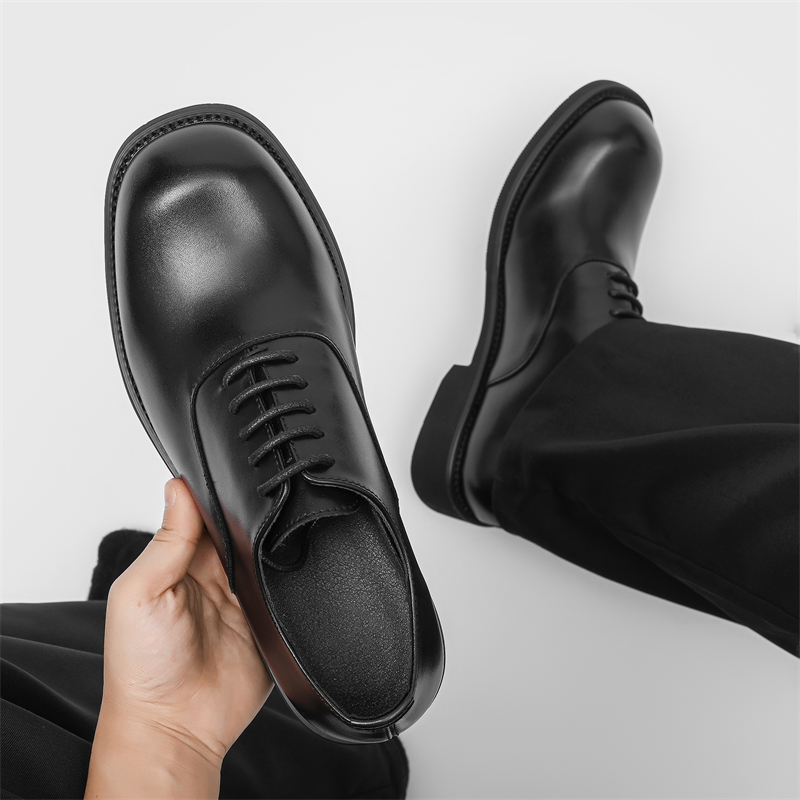 Elegant Formal Men'S Wear - クラシックブランドメンズレザーカジュアルシューズ厚底耐摩耗性ブローグシューズエレガントな宴会フォーマルシューズ男性用