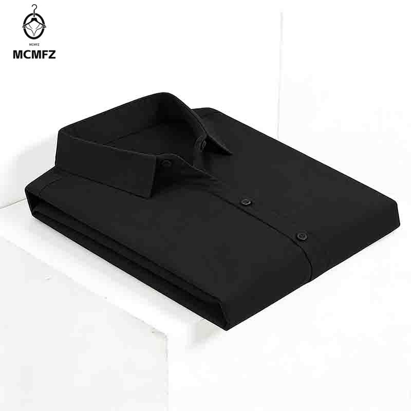 Men Formal Wear Shirts - メンズ半袖ボタンダウンシャツ フォーマル ビジネス オフィスウェア ターンダウンカラー ドレストップス