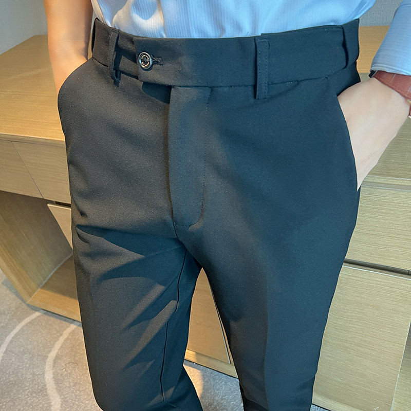 メンズプレミアム弾性ウエストパンツ春秋ファッションビジネスス - Men'S Urban Formal Wear のレビューと価格