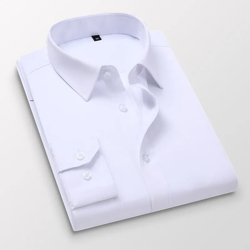 2026年新作メンズ長袖シャツ 春秋新作 ビジネスカジュアル - Men Formal Wear Black And White のレビューと価格