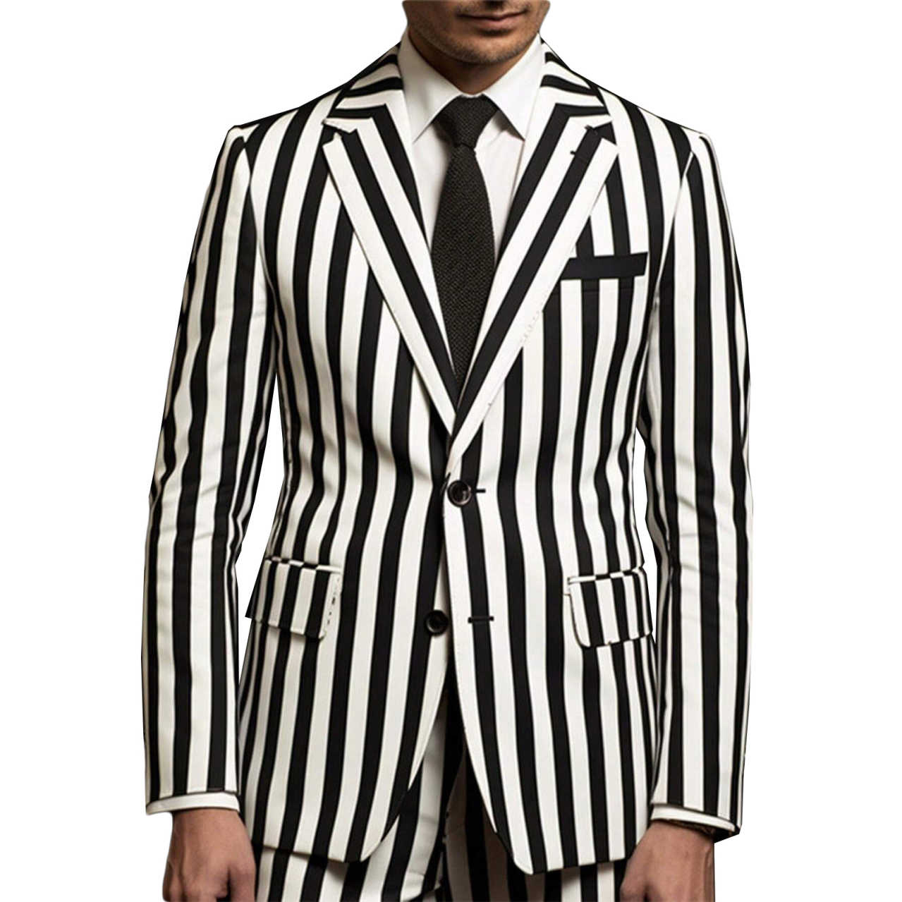 春のファッションストライプメンズパンツスーツホリデーパーティ - Men'S Holiday Formal Wear のレビューと価格