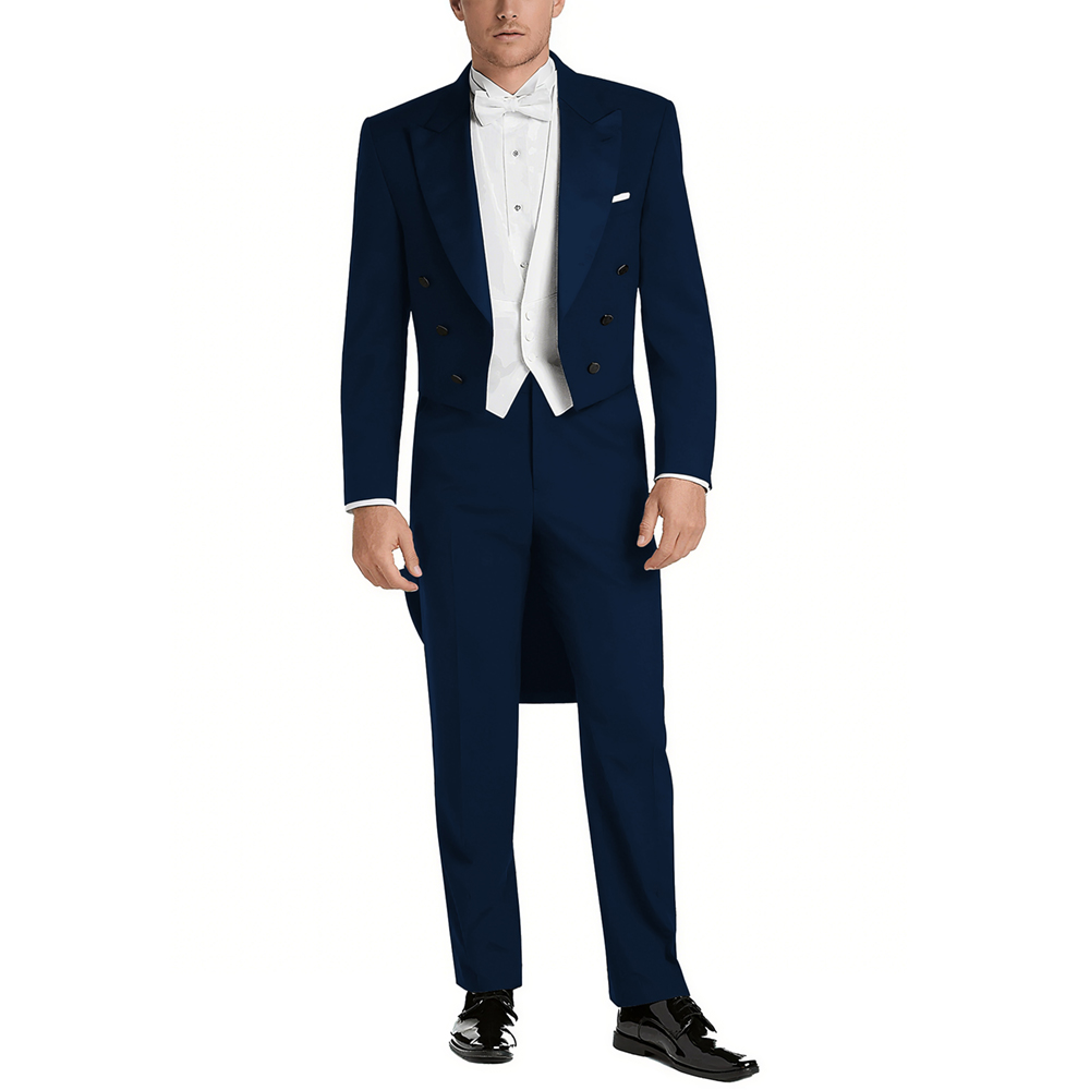 メンズサテンピークラペルスーツセット3ピースエレガントダブル - Elegant Formal Men'S Wear のレビューと価格