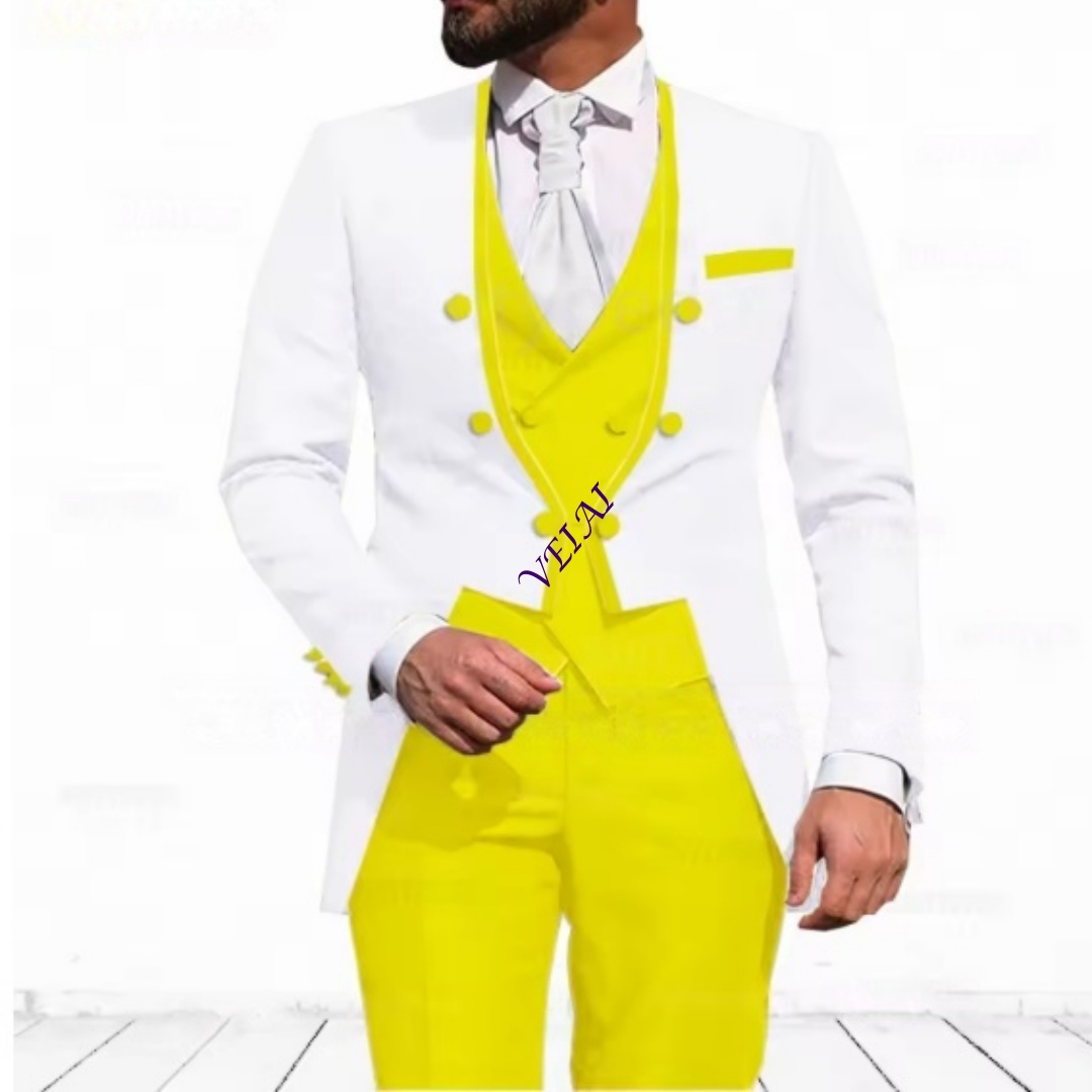カスタマイズされたスカイブルーのメンズ3ピーススーツ、エレガ - Elegant Formal Men'S Wear のレビューと価格