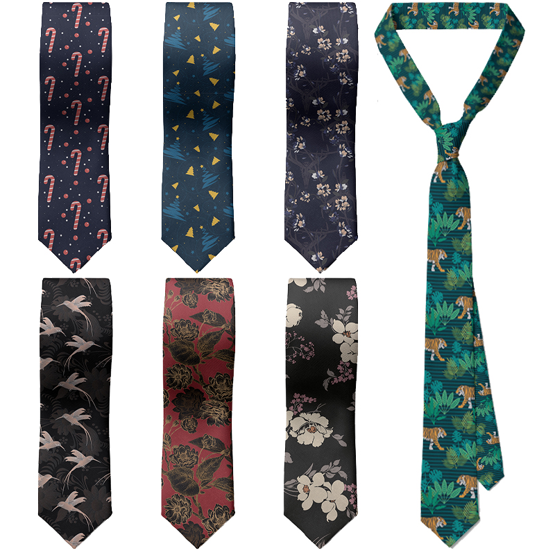 男性用スカルプリントのネクタイ,スリムフィット,フォーマルな - Men'S Holiday Formal Wear のレビューと価格