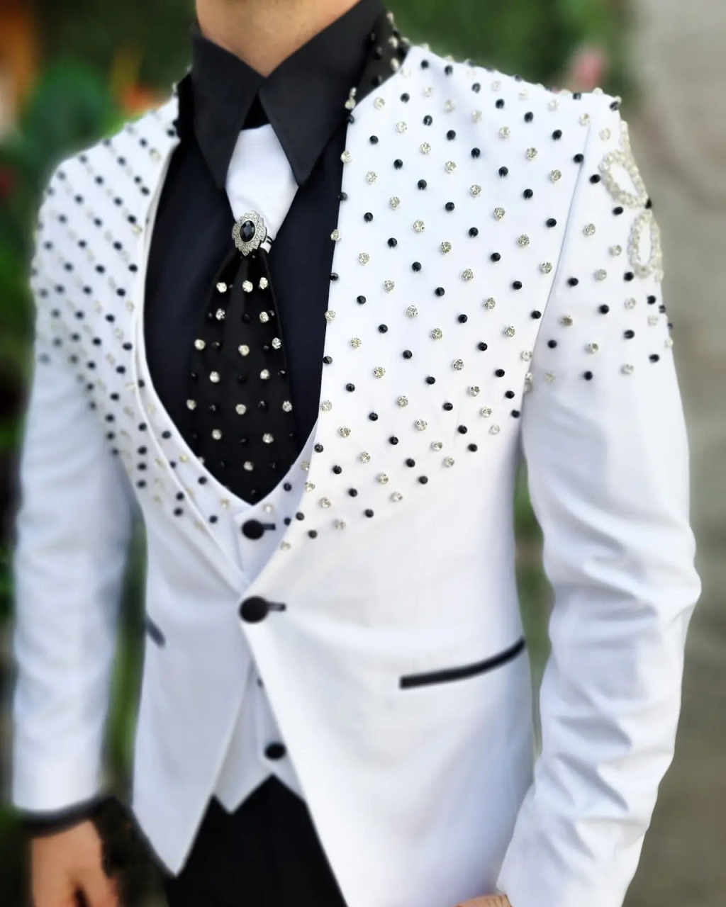 エレガントなダイヤモンドメンズスーツ 2ピース ブレザー パ - Elegant Formal Men'S Wear のレビューと価格
