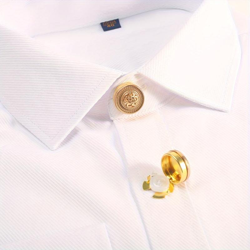 2 パック ヴィンテージ メタル シャツ ボタン カバー カ - Men'S Holiday Formal Wear のレビューと価格