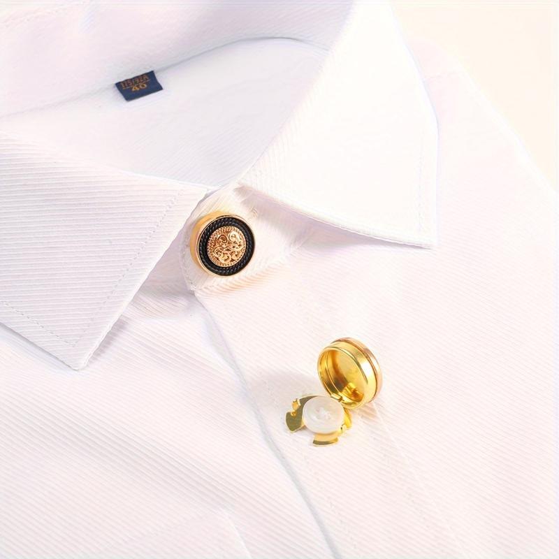2 パック ヴィンテージ メタル シャツ ボタン カバー カ - Men'S Holiday Formal Wear のレビューと価格