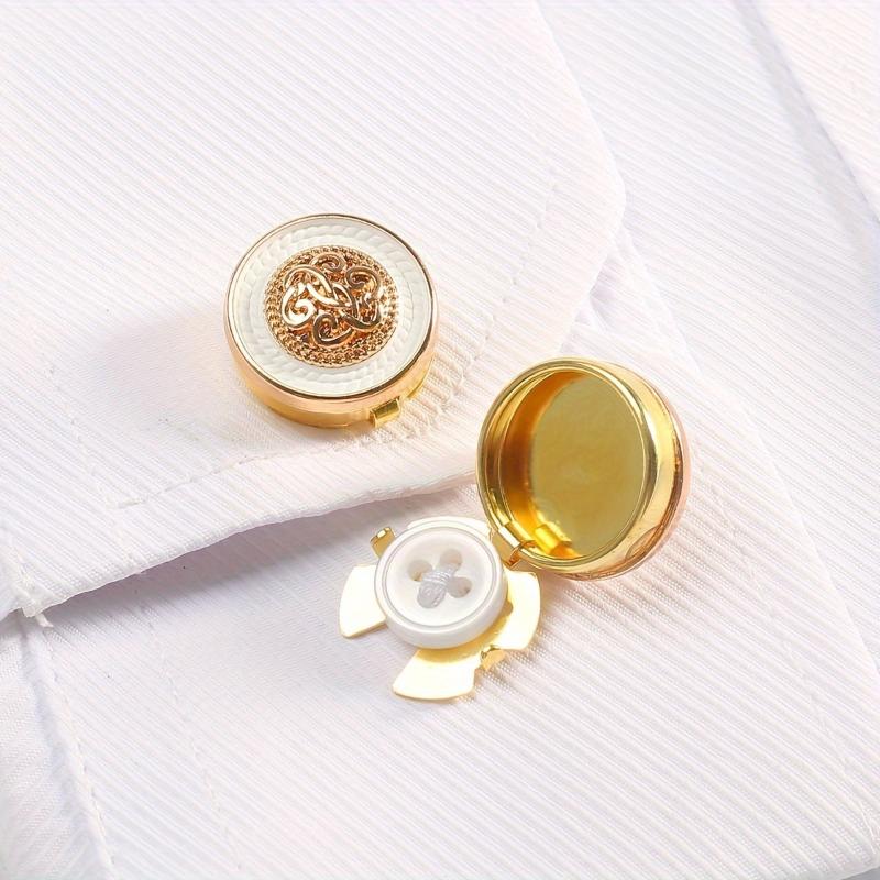 2 パック ヴィンテージ メタル シャツ ボタン カバー カ - Men'S Holiday Formal Wear のレビューと価格