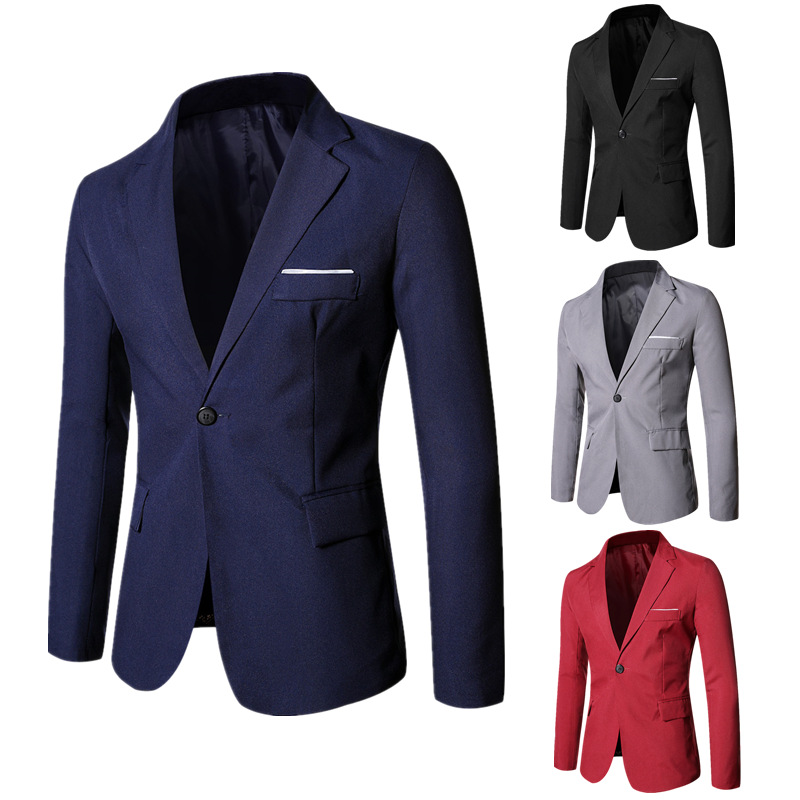 メンズブレザージャケット、ターンダウンカラー、ボタン付き、フ - Men Formal Wear Outfits のレビューと価格