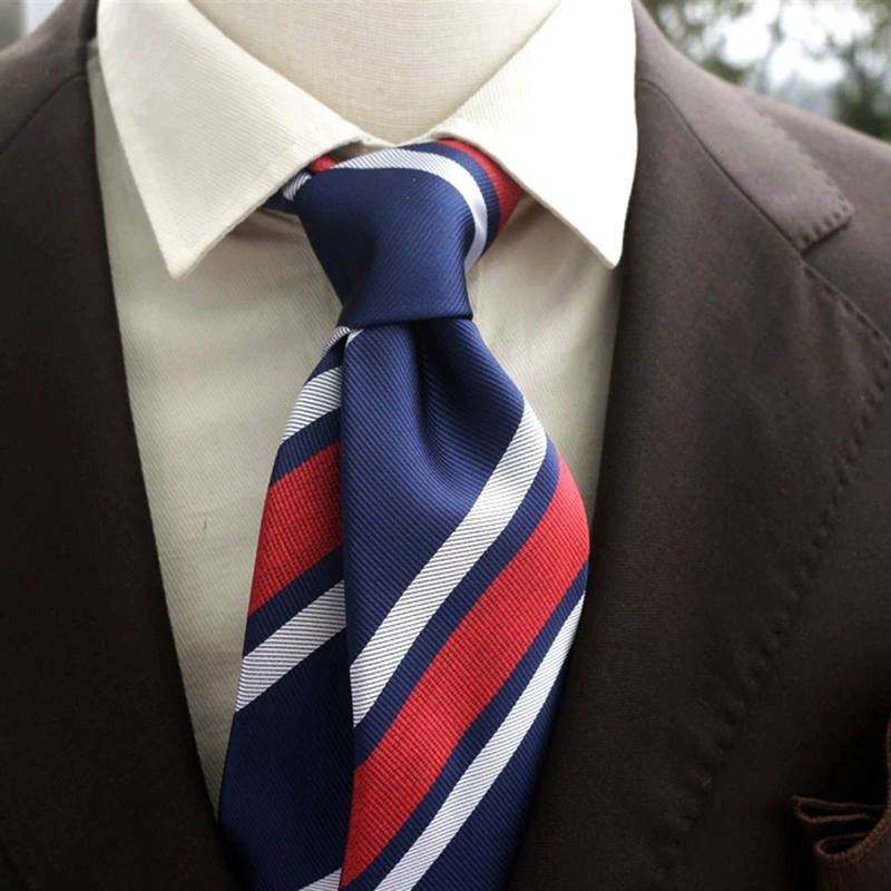 メンズネイビーブラウンのネクタイ,フォーマルなビジネスシルク - Men'S Formal Wear Ties のレビューと価格