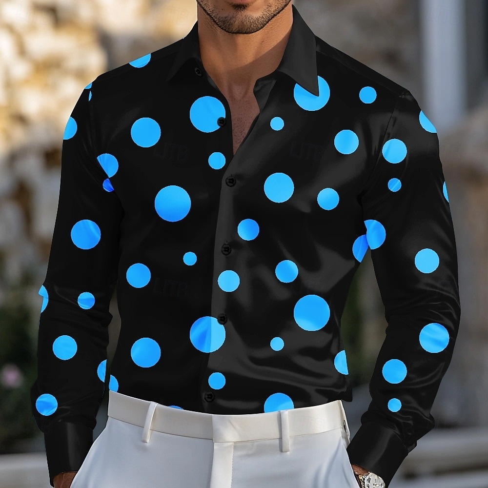 メンズ 幾何学模様 ポルカドット シャツ フォーマルシャツ  - Men'S Holiday Formal Wear のレビューと価格
