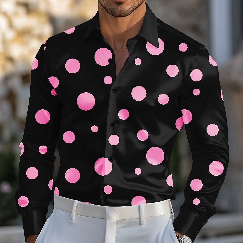 メンズ 幾何学模様 ポルカドット シャツ フォーマルシャツ  - Men'S Holiday Formal Wear のレビューと価格