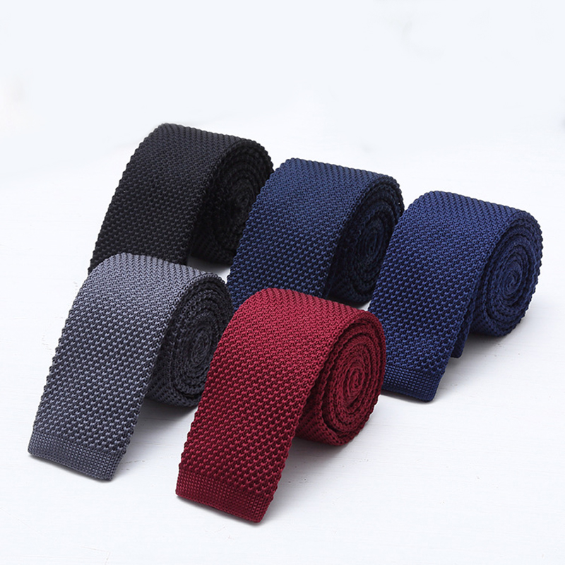6cm幅の無地黒白ニットネクタイ メンズ フォーマルファッシ - Men'S Formal Wear Ties のレビューと価格