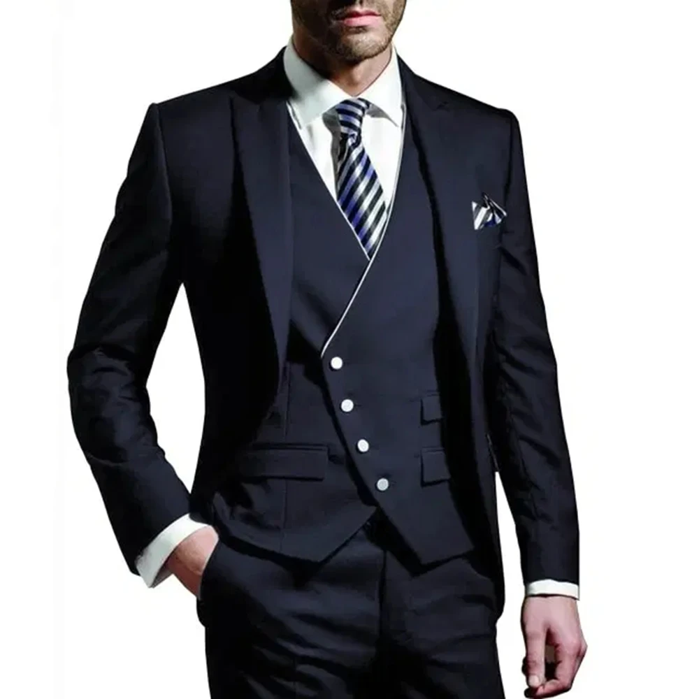 男性スーツ アーミーグリーン 3 ピース新郎着用ピークドラペ - Men'S Formal Evening Wear のレビューと価格