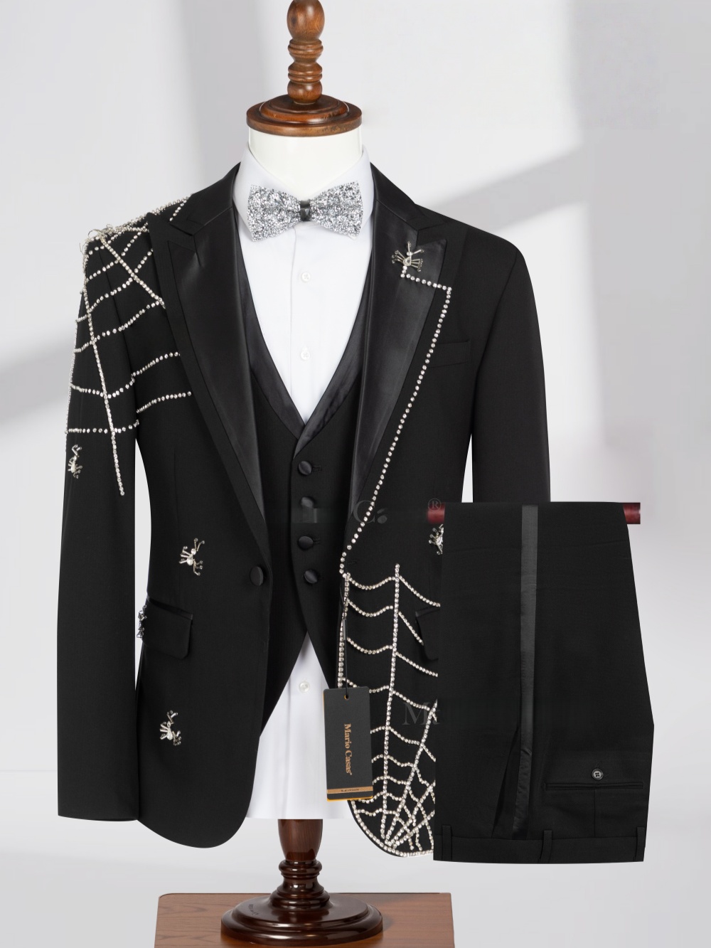 シックな高級ビーズ刺繍メンズスーツ3ピース ステージ衣装 エ - Elegant Formal Men'S Wear のレビューと価格