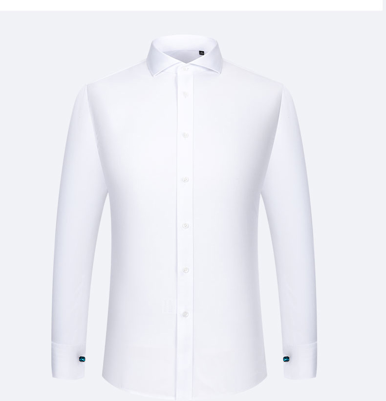 高級200番手4本撚り糸100%コットン メンズフレンチカフ - Men Formal Wear Shirts のレビューと価格